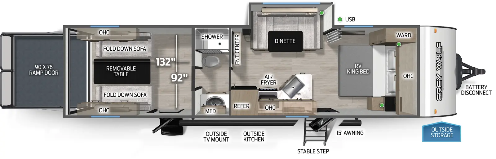 Grey Wolf 27RR Floorplan